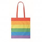 Regenboog boodschappentas met logo, 200 g/m2 kleur meerkleurig eerste weergave
