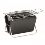 Kleine barbecue koffer met logo kleur zwart