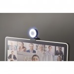 Webcam met microfoon en lichtring kleur zwart tweede luxe weergave