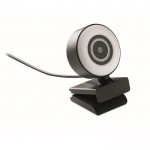 Webcam met microfoon en lichtring kleur zwart eerste weergave