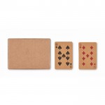 Dubbel eco kaartspel met logo kleur hout derde weergave