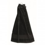 Handdoeken bedrukt met ophanglusje, 350 g/m2 kleur zwart