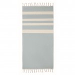 Gerecyclede handdoek Pareo Sea 140 g/m2 kleur blauw