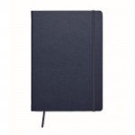 A5 notitieboek met gestreept gerecycled papier kleur blauw eerste weergave