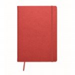 A5 notitieboek met gestreept gerecycled papier kleur rood eerste weergave