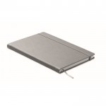 A5 notitieboek met gestreept gerecycled papier kleur grijs