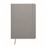 A5 notitieboek met gestreept gerecycled papier kleur grijs eerste weergave