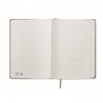 A5 notitieboek met gestreept gerecycled papier kleur grijs derde weergave