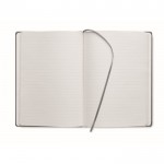 A5 notitieboek met gestreept gerecycled papier kleur grijs vierde weergave