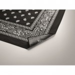 Katoenen bandana-sjaal kleur zwart weergave detail 4
