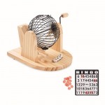 Bamboe bingo spel met logo kleur hout