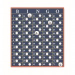 Bamboe bingo spel met logo kleur hout tweede weergave