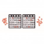 Bamboe bingo spel met logo kleur hout derde weergave