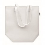 Tas met opdruk en lange hengsels van rpet-vilt kleur wit derde weergave