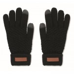 Bedrukte touchscreen handschoenen van RPET kleur zwart
