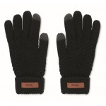Bedrukte touchscreen handschoenen van RPET kleur zwart hoofdweergave