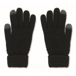 Bedrukte touchscreen handschoenen van RPET kleur zwart eerste weergave