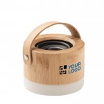 5.0 bluetooth speaker met bamboe behuizing weergave met jouw bedrukking