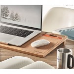 Bamboe laptopstandaard met ventilatie kleur hout luxe hoofdweergave