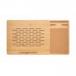 Bamboe laptopstandaard met ventilatie kleur hout vierde weergave