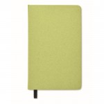 Gepersonaliseerd ecologisch notitieboek met zaden kleur limoen groen eerste weergave