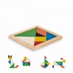 Gekleurd houten tangram spel kleur hout