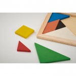 Gekleurd houten tangram spel kleur hout weergave detail 4