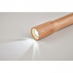 Houten zaklampmet COB lampje kleur hout weergave detail 3
