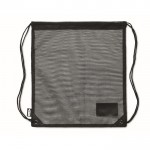 String bag met RPET mesh kleur zwart eerste weergave