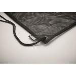 String bag met RPET mesh kleur zwart weergave detail 2