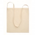 Katoenen tas met lang hengsel 140 g/m2 kleur beige