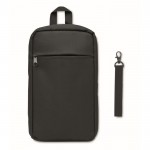 RPET gevoerde schoudertas met handvat en riem kleur zwart tweede weergave