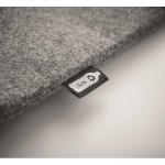 Vilten tas voor 15'' laptop kleur grijs weergave detail 4