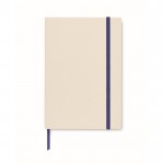 Gerecyclede notitieboekjes met harde kaft en elastiek kleur blauw eerste weergave