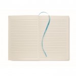 Gerecyclede notitieboekjes met harde kaft en elastiek kleur turkoois zesde weergave