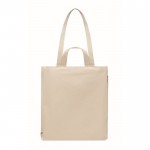 Gerecycled tas met zak 140 g/m2 kleur beige tweede weergave