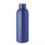 Dubbelwandige roestvrijstalen fles kleur blauw hoofdweergave