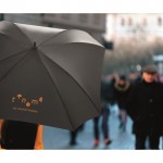 Vierkante winddichte paraplu van 27 inch kleur zwart luxe hoofdweergave