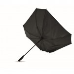 Vierkante winddichte paraplu van 27 inch kleur zwart derde weergave