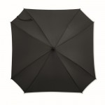 Vierkante winddichte paraplu van 27 inch kleur zwart zesde weergave