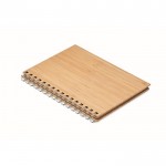 Ringnotitieboekje met bamboe kaft kleur hout