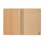 Ringnotitieboekje met bamboe kaft kleur hout eerste weergave