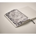 Gerecycled notitieboekje met steenpapier kleur wit weergave detail 3
