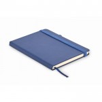 Notitieboekje met omslagen en gerecycled papier kleur blauw