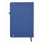 Notitieboekje met omslagen en gerecycled papier kleur blauw vijfde weergave