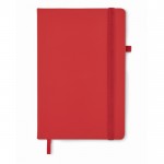 Notitieboekje met omslagen en gerecycled papier kleur rood eerste weergave