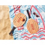 Strandpaddleset met bal kleur hout luxe hoofdweergave