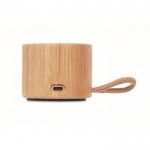 Draadloze speaker van bamboe kleur hout negende weergave