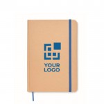 Promotioneel notitieboek van gerecycled karton weergave met jouw bedrukking