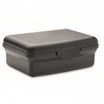Gerecycleerde PP lunchbox bedrukken met makkelijke kliksluiting 800ml kleur zwart